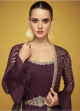 Attractive Salwar Suit in Maroon Colour